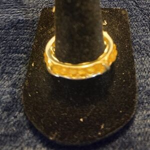 Gold and Silver Tone Eternity Women's Ring New